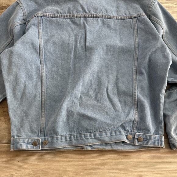 Most Wanted Denim Jacket Large Made on Earth Embroidered Roland - Picture 5 of 6